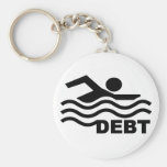 Swimming in Debt Keychain