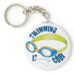 SWIMMING IS COOL keychains