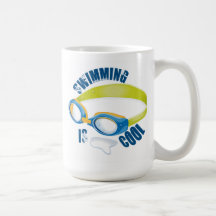 SWIMMING IS COOL MUGS