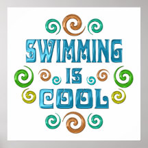 Swimming is Cool Poster