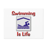 Swimming Is Life Post Card