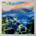 Swimming Leopard posters