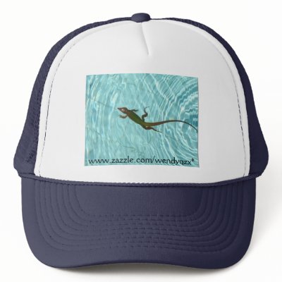 Swimming Lizard - reverse Mesh Hats by wendyqzx