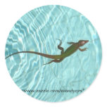 Swimming Lizard stickers