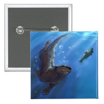 Swimming otter buttons