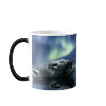 SWIMMING POLAR BEAR COFFEE MUG