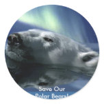 SWIMMING POLAR BEAR stickers