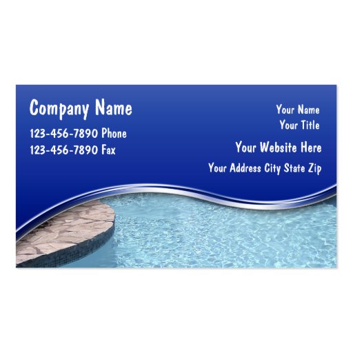 pool business cards