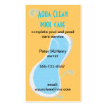 Swimming Pool Care service business cards