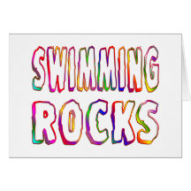 Swimming Rocks Greeting Card