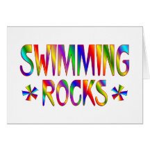 SWIMMING ROCKS GREETING CARD