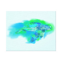 Swimming Sea Turtle Canvas Prints