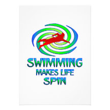 Swimming Spins Custom Invite
