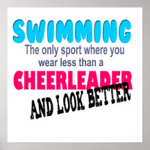 Swimming vs Cheerleading Print