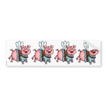 swine flew scrapbook sticker bumper stickers