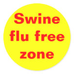 Swine flu free zone stickers