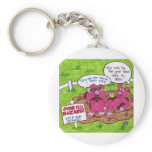 Swine Flu Hazard Key Chains