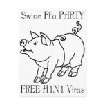 SWINE FLU PARTY postcards