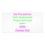 Swine Flu Precautions 2 photo cards
