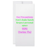 Swine Flu Precautions 2 rack cards