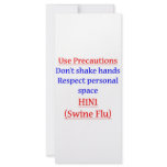 Swine Flu Precautions rack cards