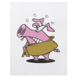 swine flu sick pig cartoon flyers