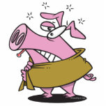 swine flu sick pig cartoon photo sculptures