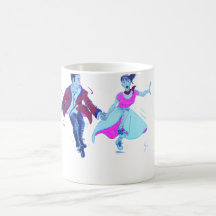swing dancer pink poodle skirt saddle shoes mugs
