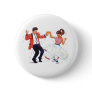 swing dancer with poodle skirt and saddle shoes pins