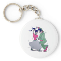 swing dancers keychains