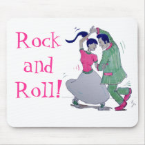 swing dancers mousepad