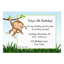 Swinging Monkey Invitation