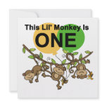 Swinging Monkeys 1st Birthday t shirts and Gifts invitations