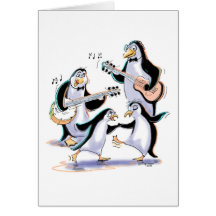 sWiNgInG pEnGuInS Greeting Cards
