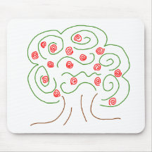 Swirl Apple Tree Mousepad