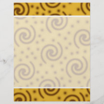 Swirl Design in mustard yellow and brown. Full Color Flyer