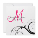 Swirl Monogram Wedding Save the Date Back View invitations
