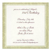 Swirl Pattern Birthday Party Invitations