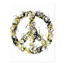 Swirl Peace Sign Postcards