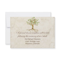 Swirl Tree Root Antiqued Sage Reception Invite