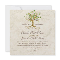 Swirl Tree Roots Antiqued Parchment Wedding