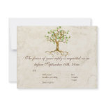 Swirl Tree Roots Antiqued Sage RSVP Response Card