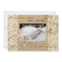 Swirl vintage baby birth announcement invitations