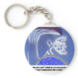 Swirl Winged Fairy Under Mushroom4(with caption) Key Chain