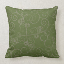Swirled Green  American MOJO Pillow