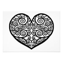 Swirled Love Custom Invitation