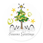 swirley tree, Seasons Greetings stickers