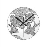 "Swirlie Bird" Clock wall clocks