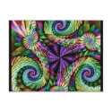 Swirling Colourful Fractal postcards