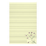 Swirling floral stationary - lined custom stationery